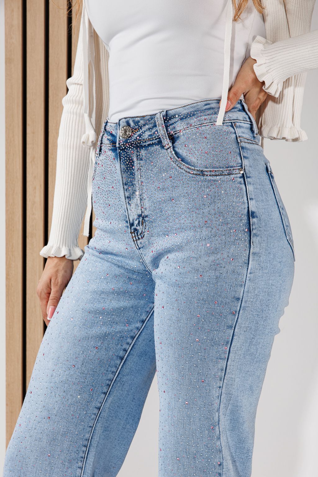Blugi Wide Leg Fit Dama Alma Albastri #A1458