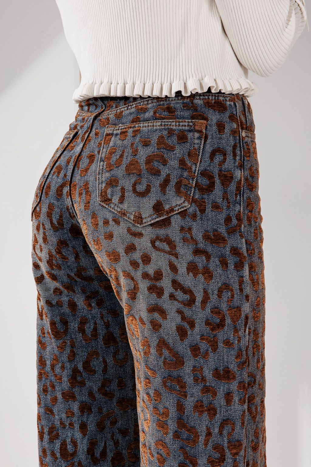 Blugi Wide Leg Dama Maya Albastri #A1452