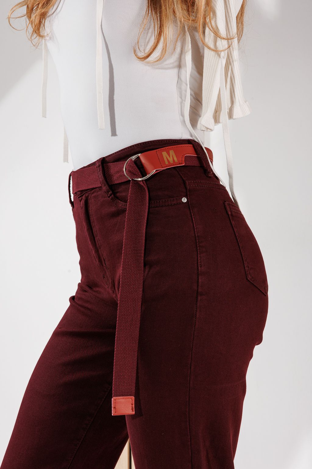 Blugi Baggy Fit Dama Sarah Bordo #A1465