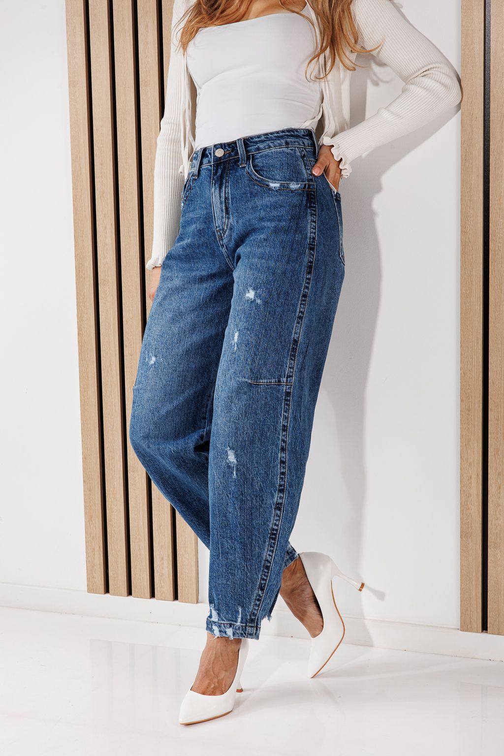 Blugi Loose  Fit Dama Noa Albastri #A1450
