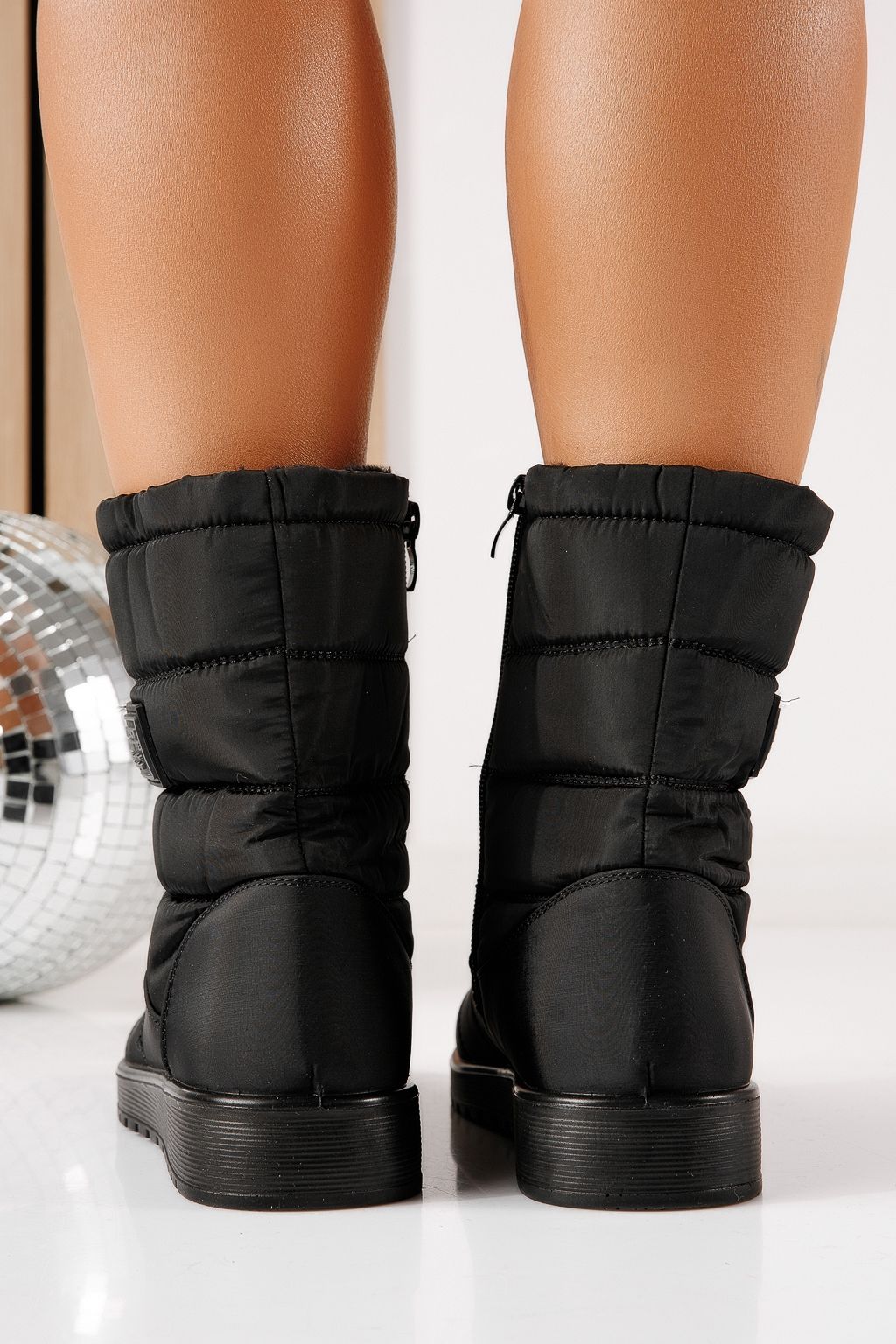 Ghete dama îmblănite negre din Fas Roni #30599