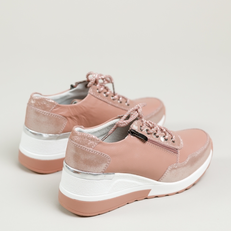 Természetes bőr cipő Rózsaszín Melania #4215M