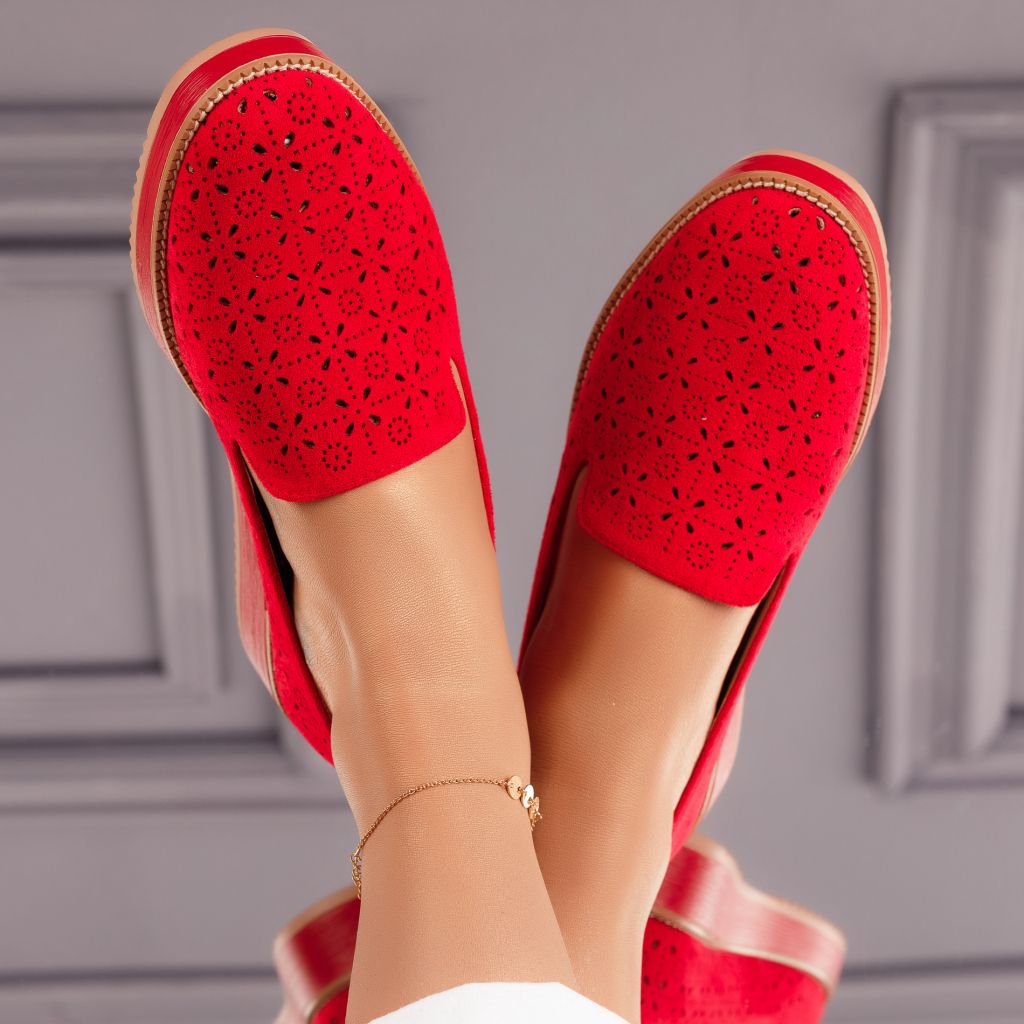 Alkalmi cipő piros Kimora #4787M