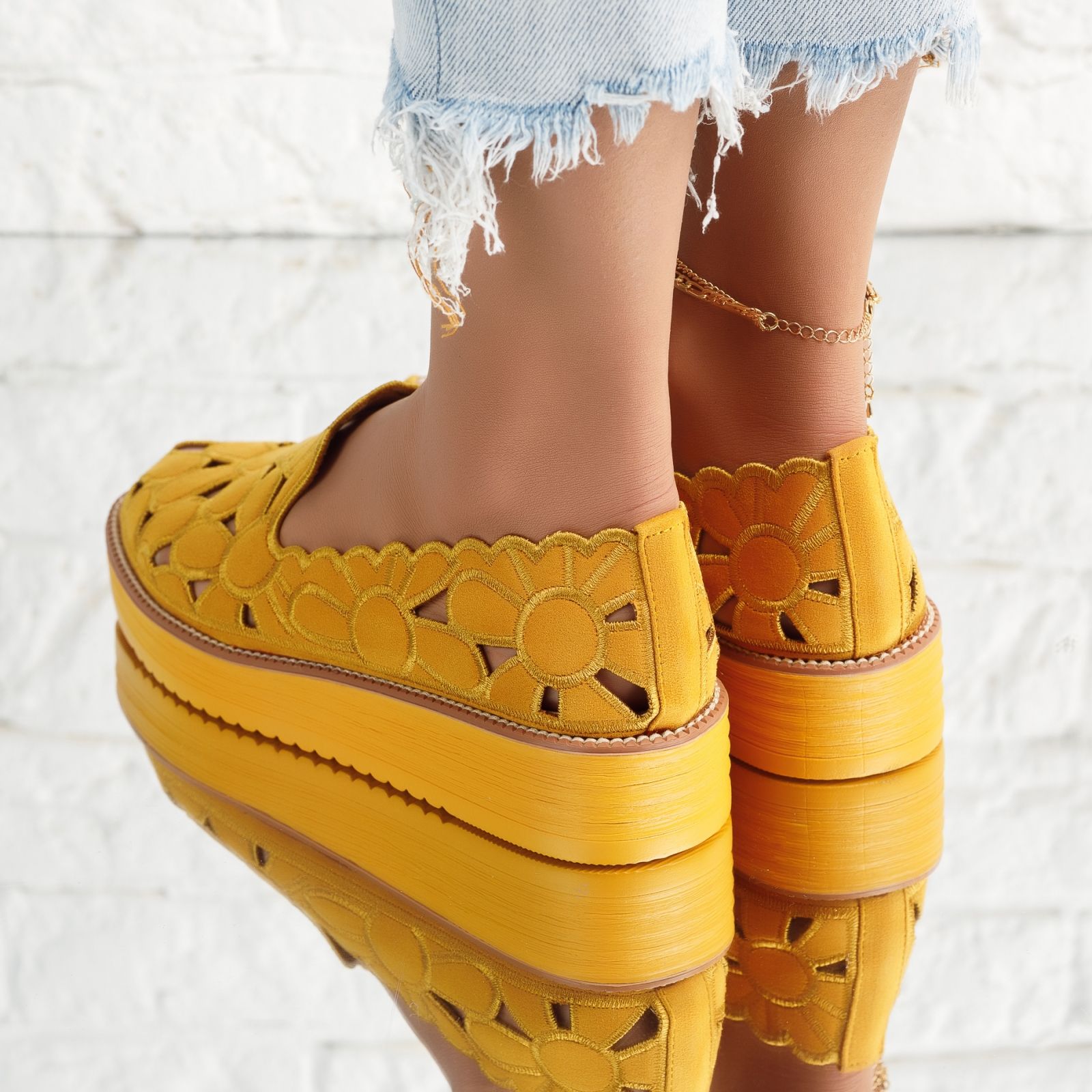 Alkalmi cipő sárga Gemma #4987M