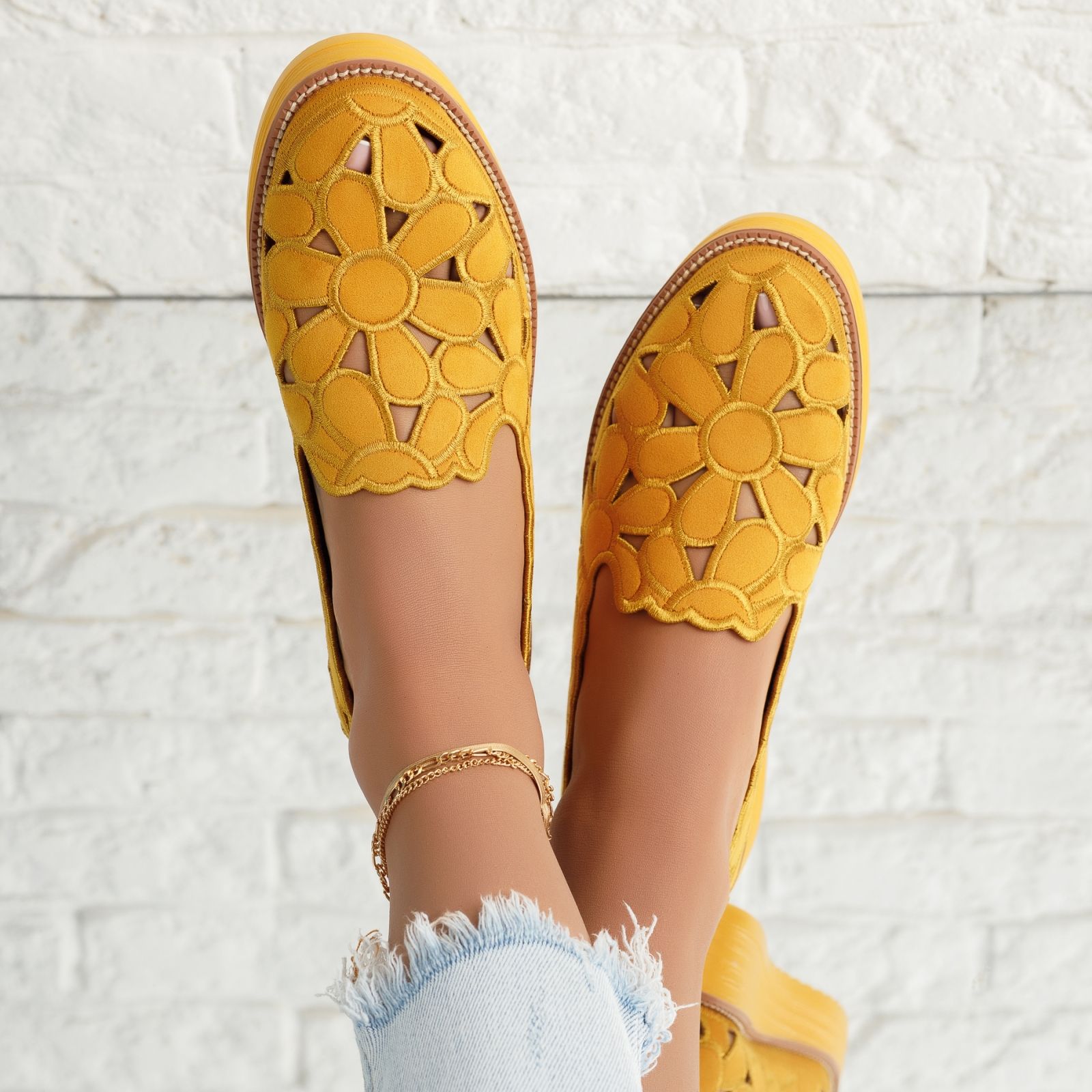 Alkalmi cipő sárga Gemma #4987M