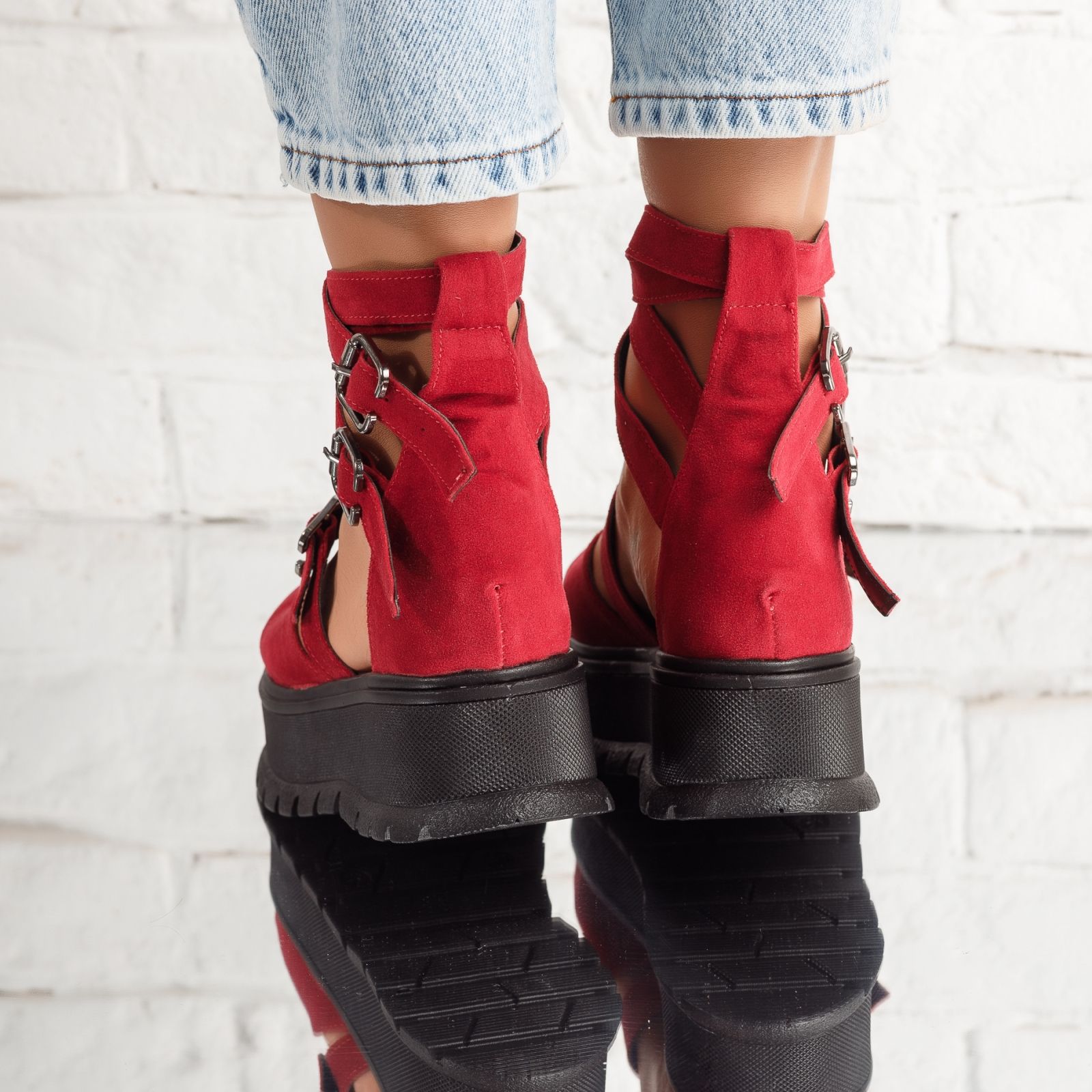 Pantofi Casual Dama Luna Rosii #5077M