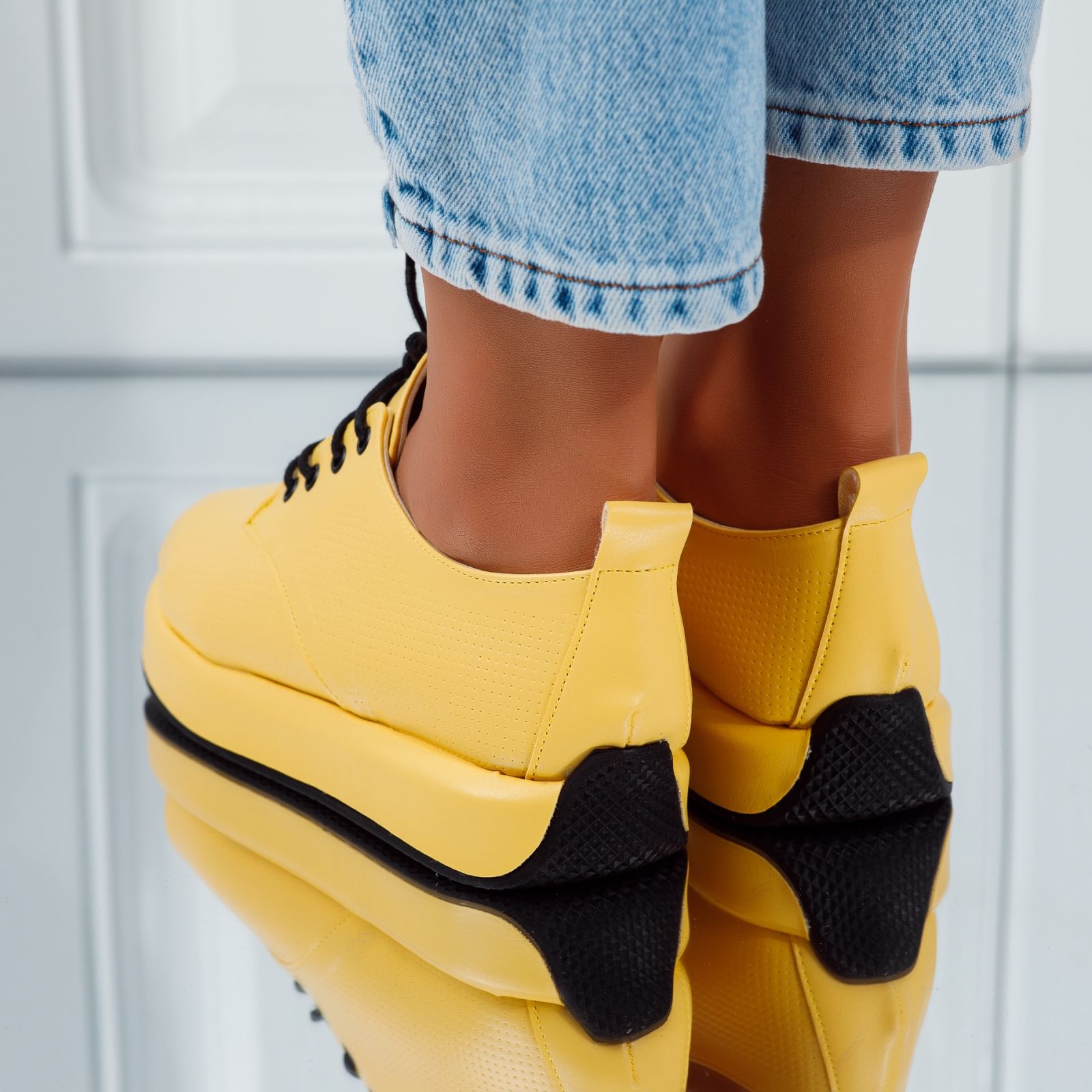 Alkalmi cipő sárga Chloe #5084M
