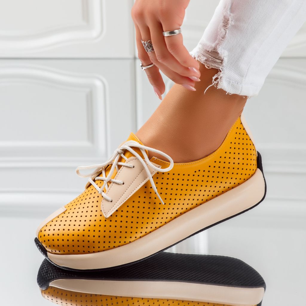 Alkalmi cipő sárga Mason #5680M