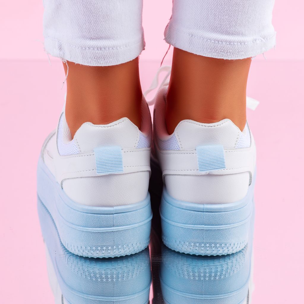 Дамски спортни обувки Rebeca белина/бялastri #6478M