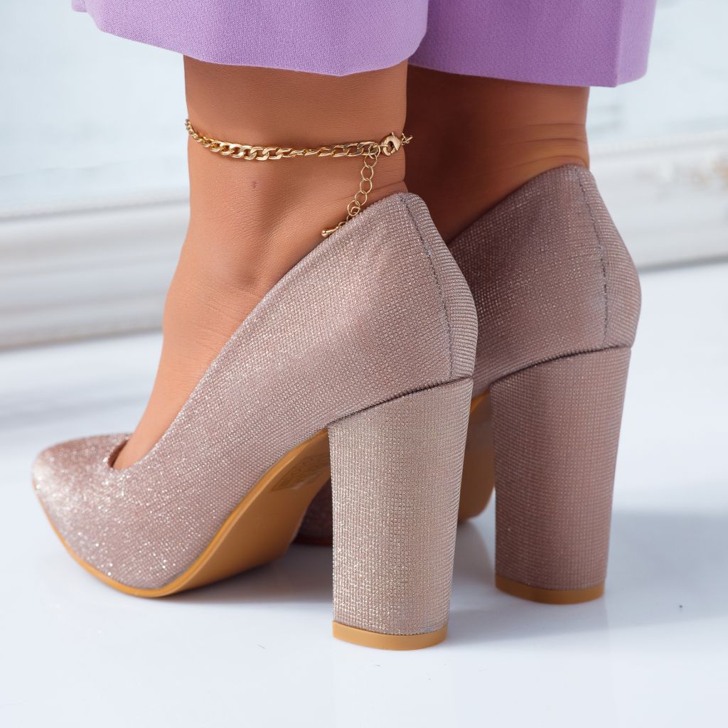 Обувки на токчета Ariana розово-Жълто #6693M