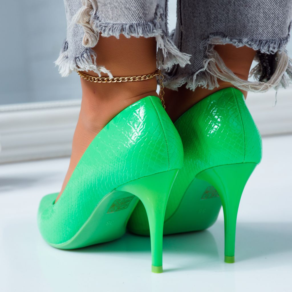Alkalmi sarkú cipő Zöld  Galia #6668M