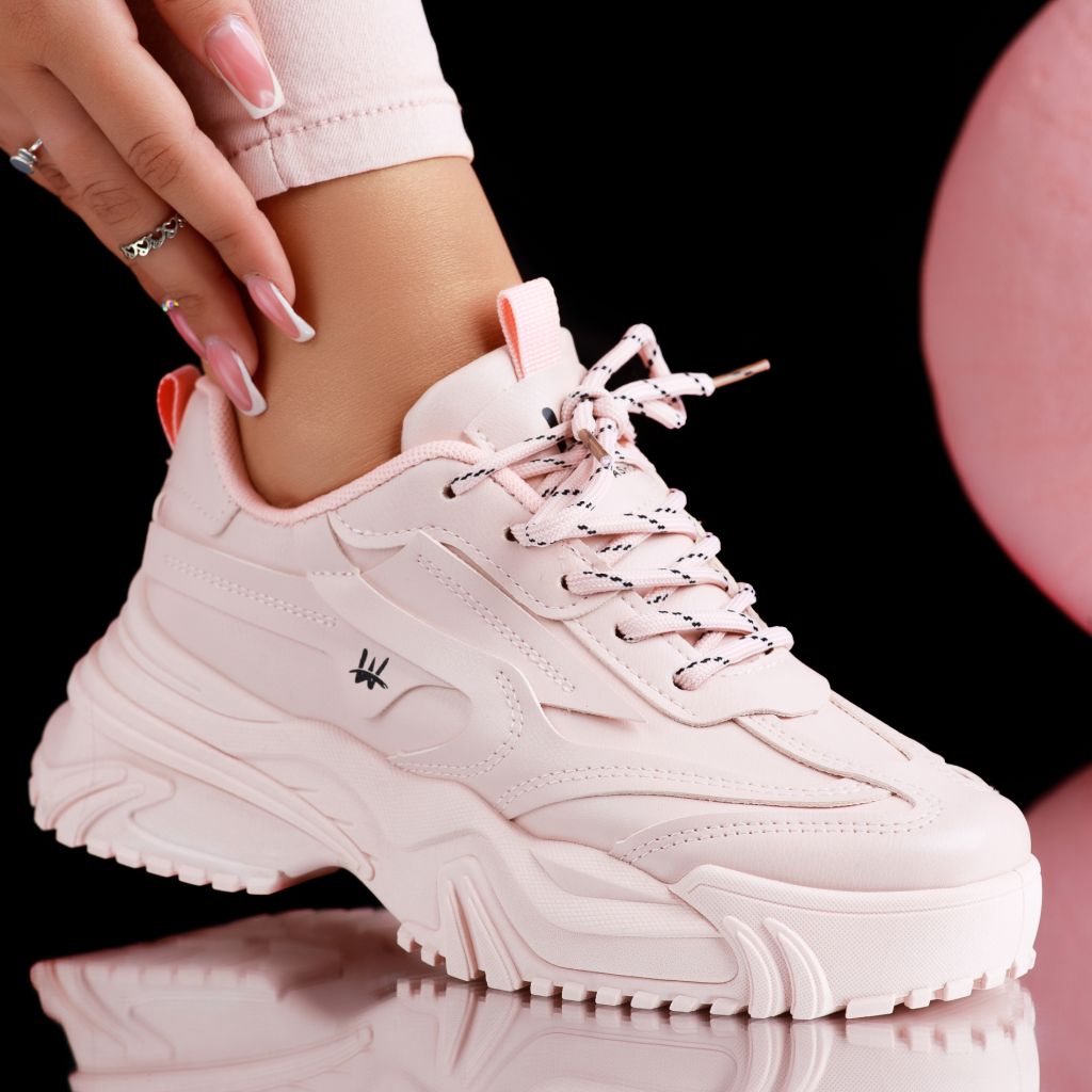 Дамски спортни обувки Jamila розово #6912M
