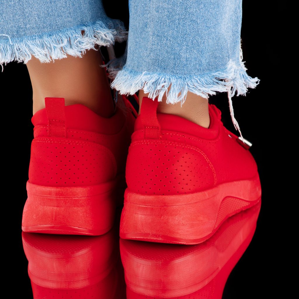 Дамски спортни обувки Carola червен #6886M
