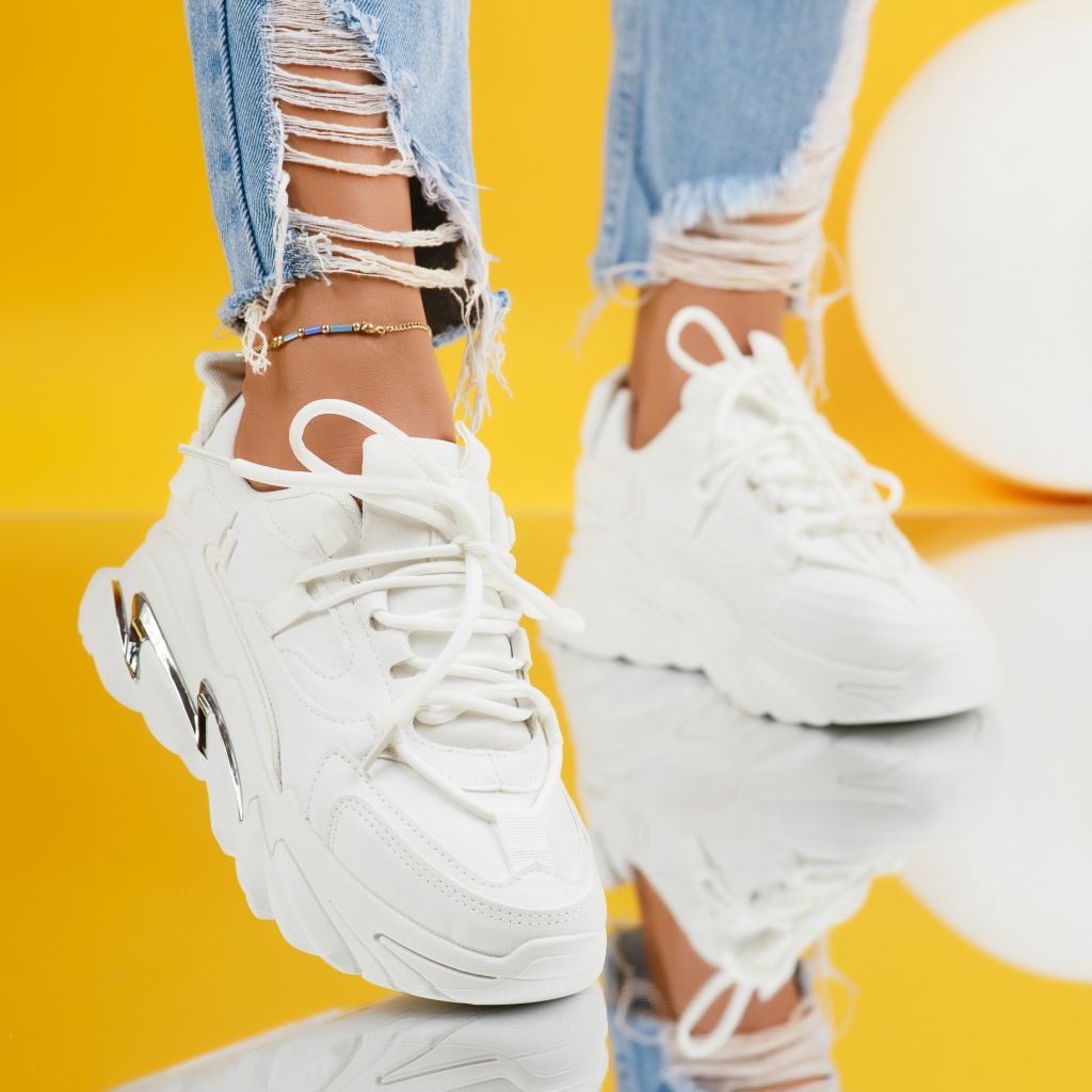 Дамски спортни обувки Chesna Бял #6994M