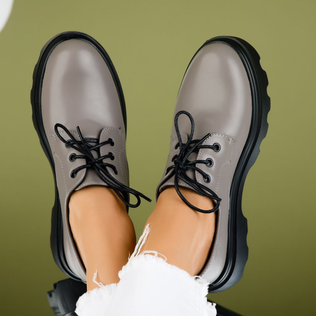 Pantofi Casual Dama Dolores Gri #7185M