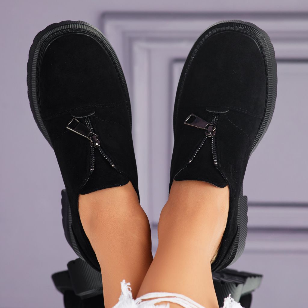 Pantofi Casual Dama Leyre Negri #7020M
