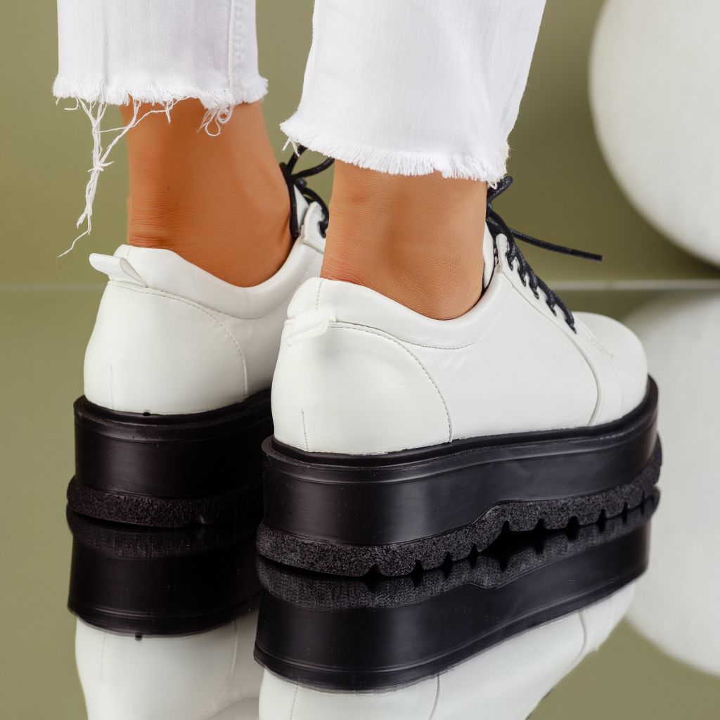 Pantofi Casual Dama Amora Albi #7144M