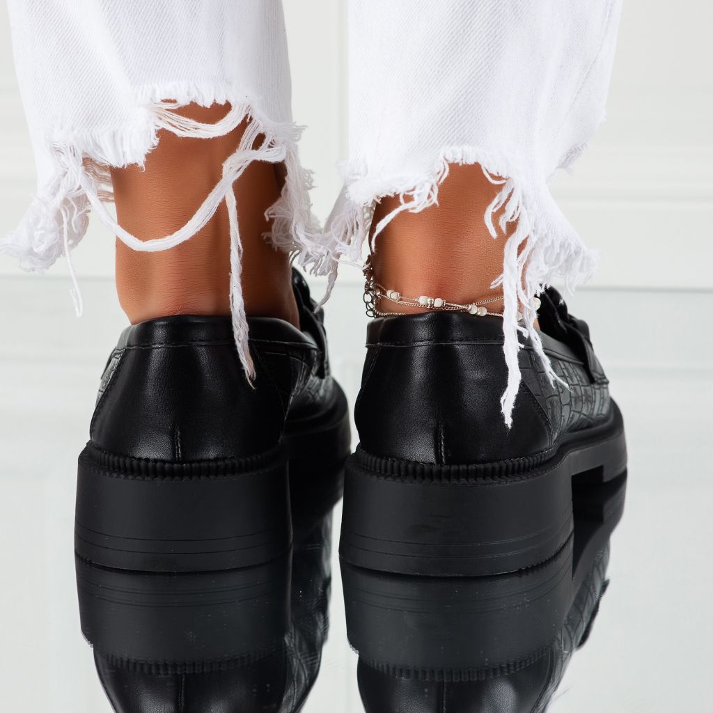 Pantofi Casual Dama Artemis Negri2  #7364M