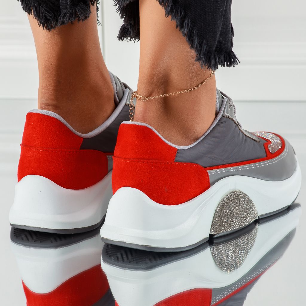 Дамски спортни обувки Beverly Сив #7441M