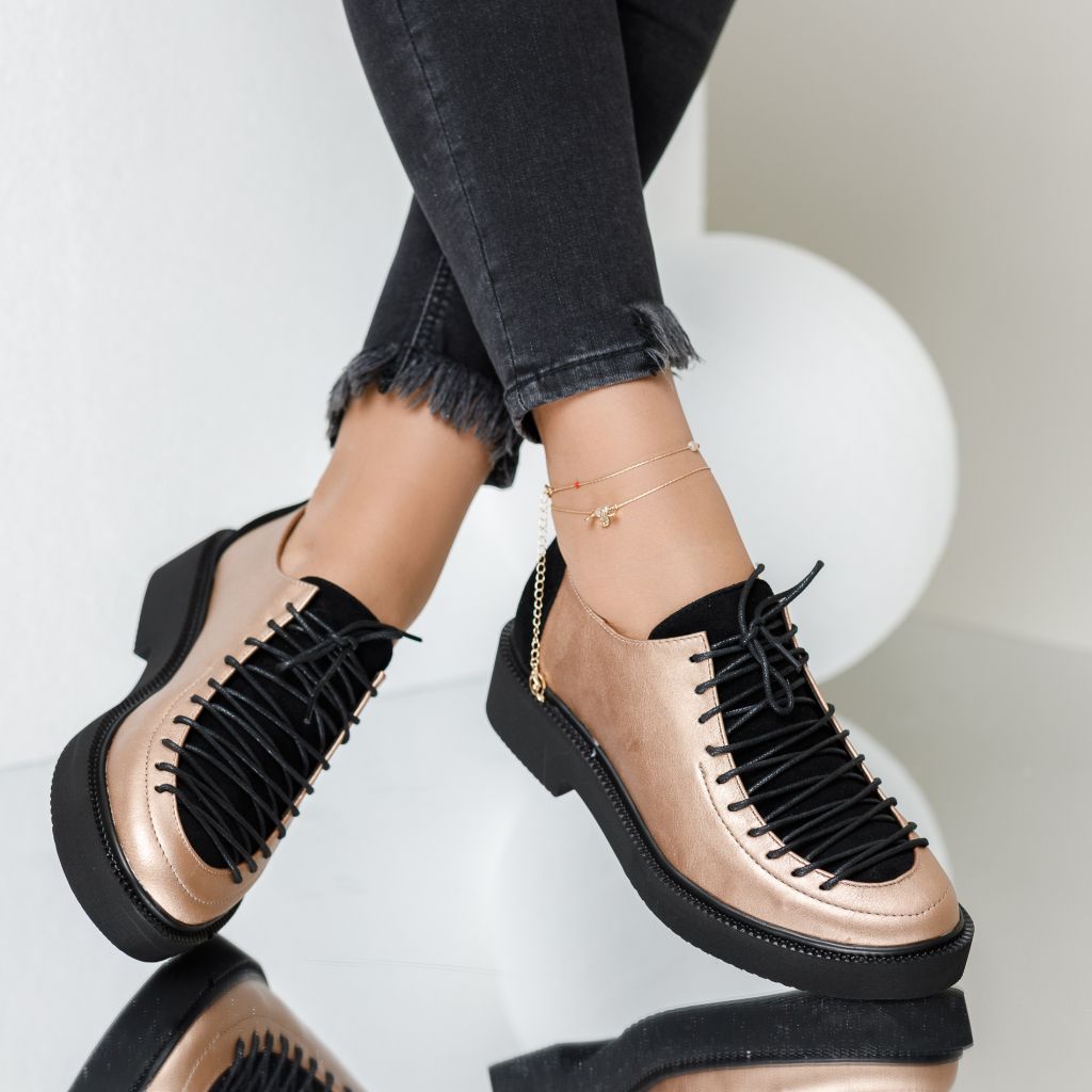 дамски ежедневни обувки Alexia златисто розово #9206