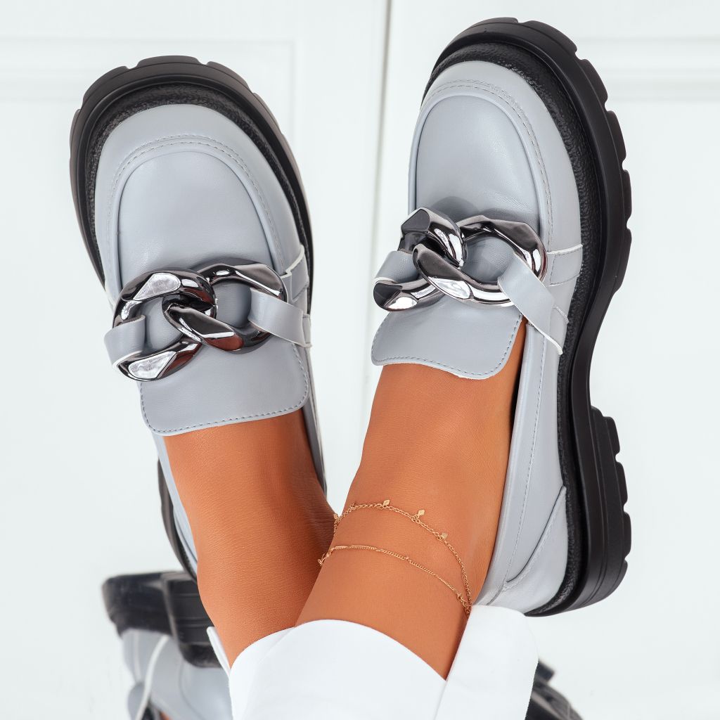 Pantofi Casual Dama Octavia Gri #9100