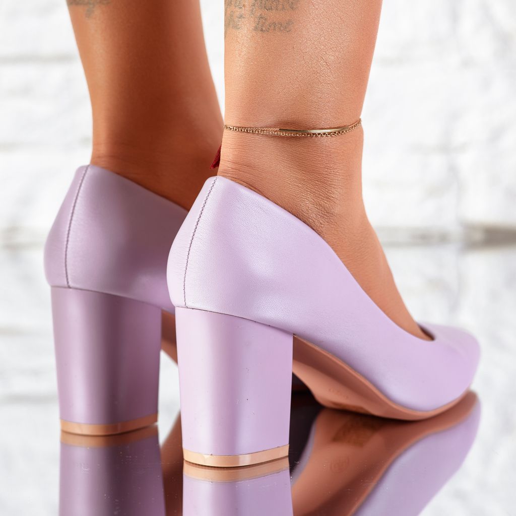 Дамски обувки с токчета Miller лилаво #9638