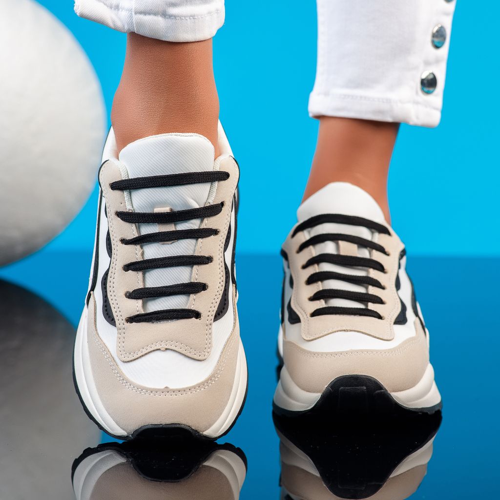 Дамски спортни обувки Maria Бяло/черен #12090
