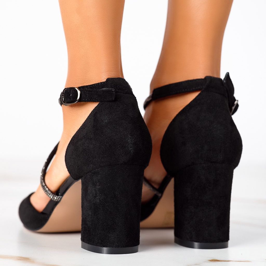 Дамски обувки с ток Luiza черен #13343