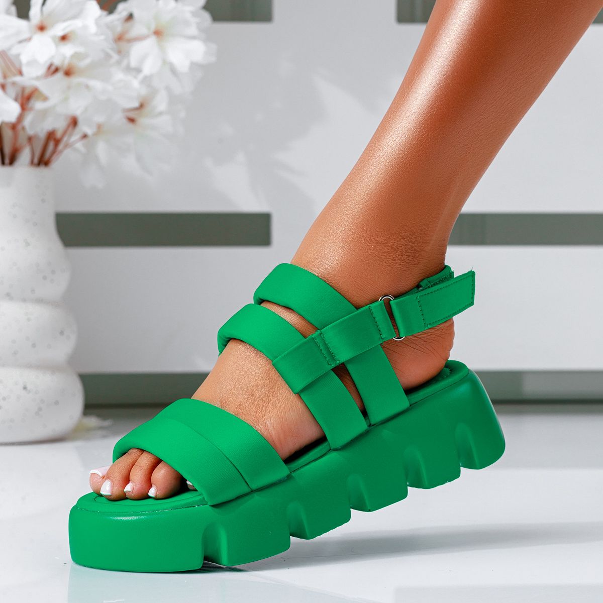 Sandale Dama cu Platforma Alexa Verzi #16058 image12