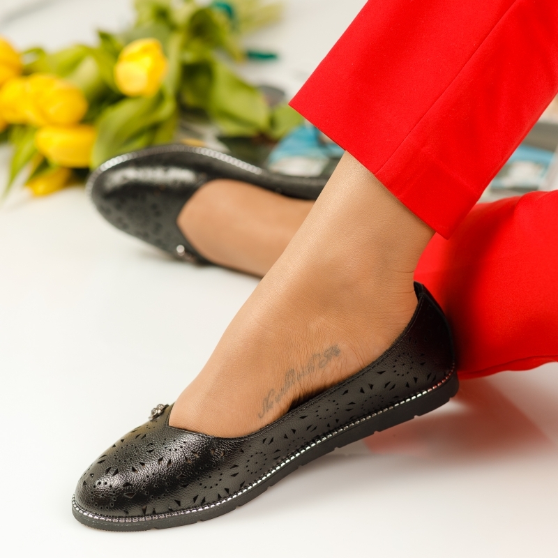 Pantofi Casual Dama Abbey Negri #1118M OneFashionRoom-LS imagine megaplaza.ro