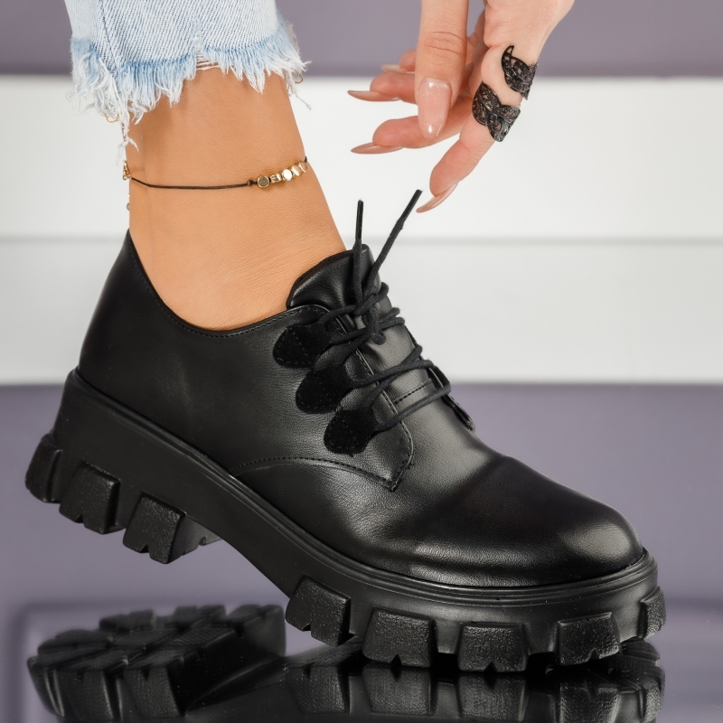 Pantofi Casual Dama Lily Negri #4053M OneFashionRoom-Nsh imagine noua