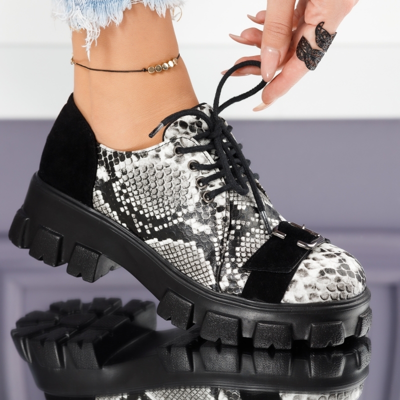 Pantofi Casual Dama Alessia Snake #4052M OneFashionRoom-Nsh imagine noua