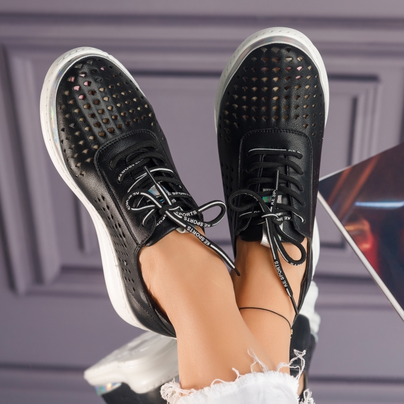 Pantofi Casual Dama Isabella Negri #4235M OneFashionRoom-Lux imagine noua