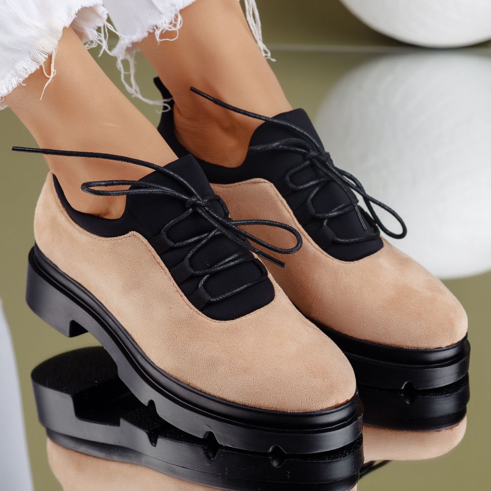Pantofi Casual Dama Brietta Bej #7158M OneFashionRoom-Ca imagine noua