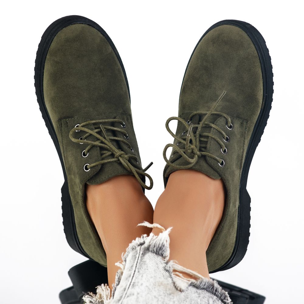 Pantofi Casual Dama Aida Verzi #7142M OneFashionRoom-Ca imagine noua