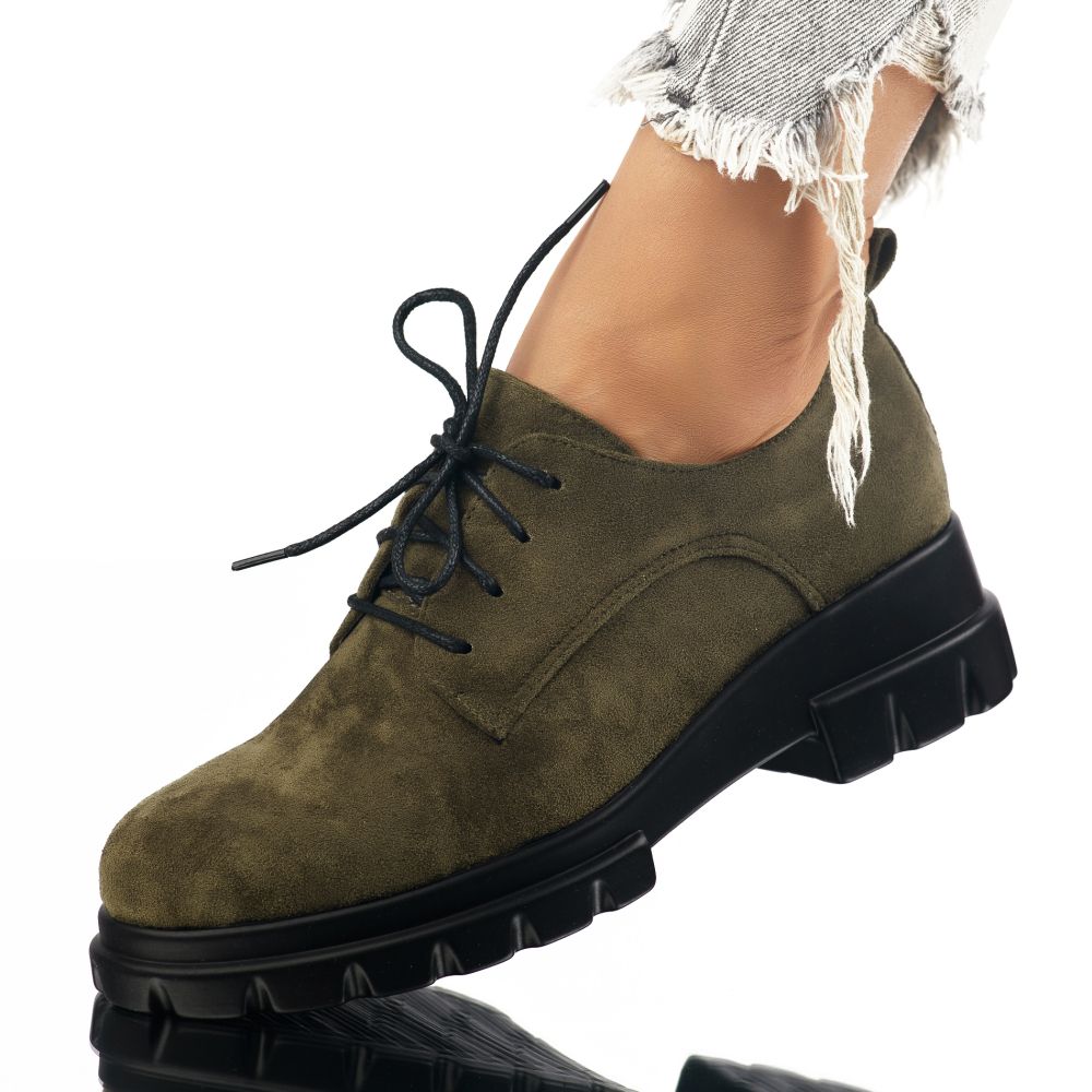 Pantofi Casual Dama Coralia Verzi #7172M OneFashionRoom-Ca imagine megaplaza.ro