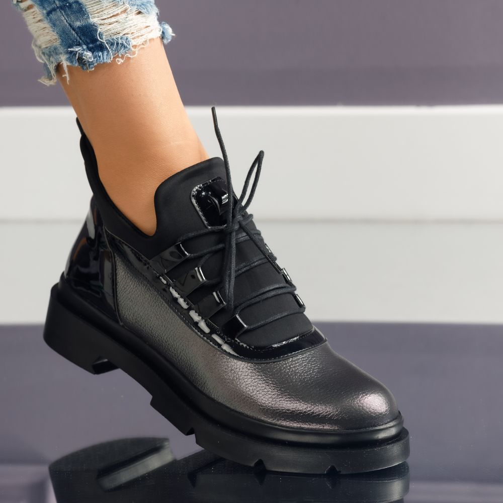 Pantofi Dama Casual Browlie Gri #7664M