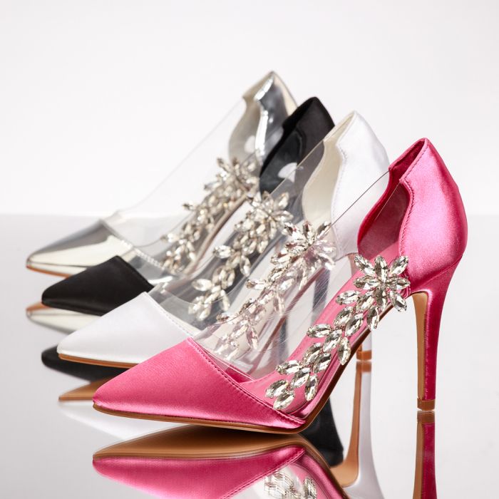 Дамски обувки с ток Helga Бяло #13483