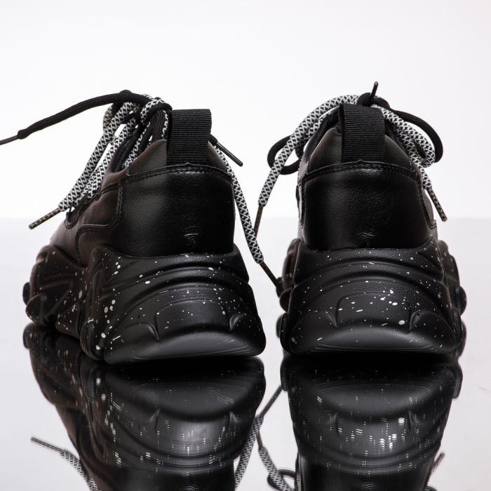 Дамски спортни обувки Естествена кожа Ecaterina черен #13448