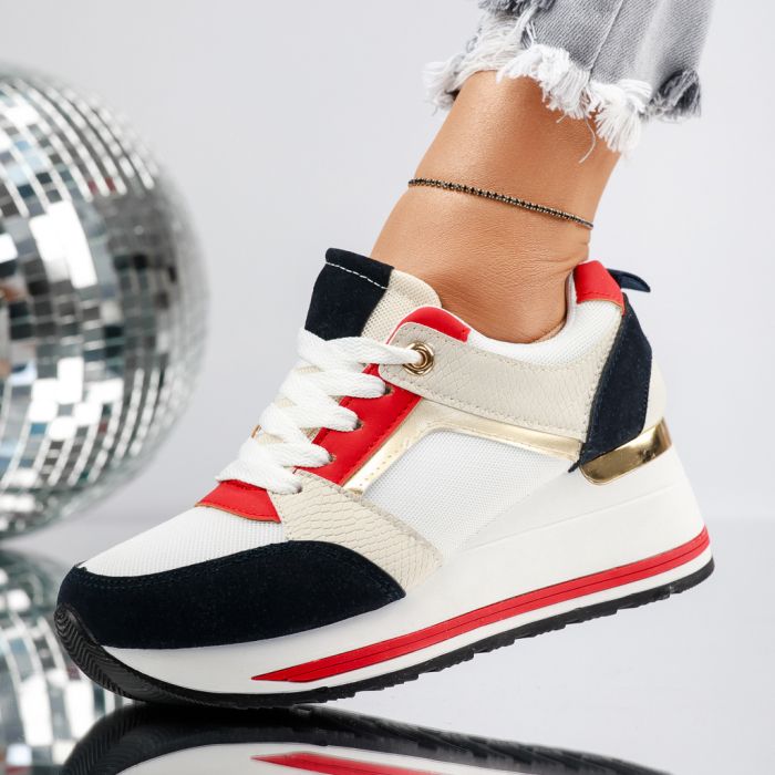 Дамски спортни обувки Banks Бяло/червен #13655