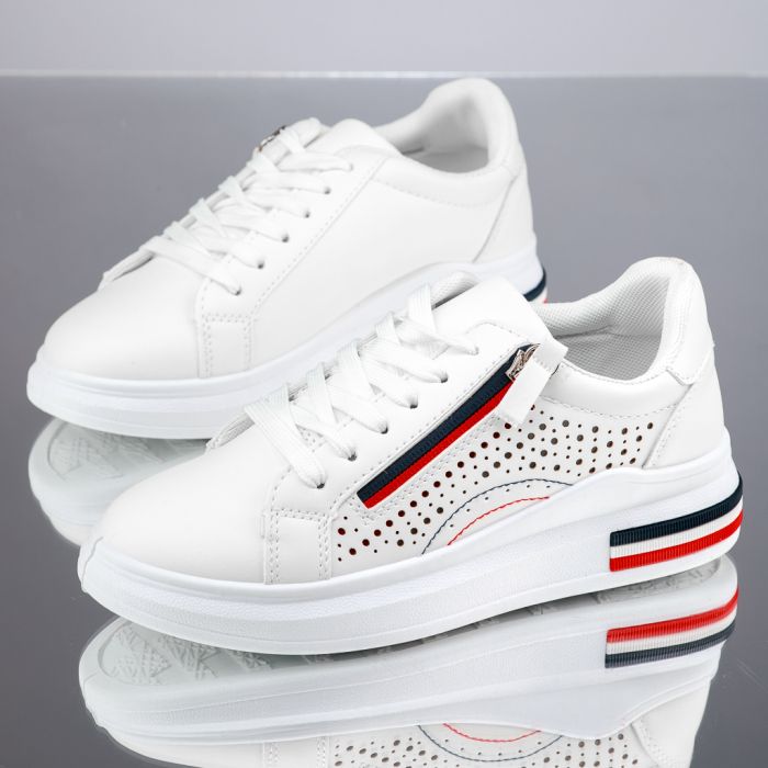 Дамски спортни обувки Jane Бяло/червен #13588