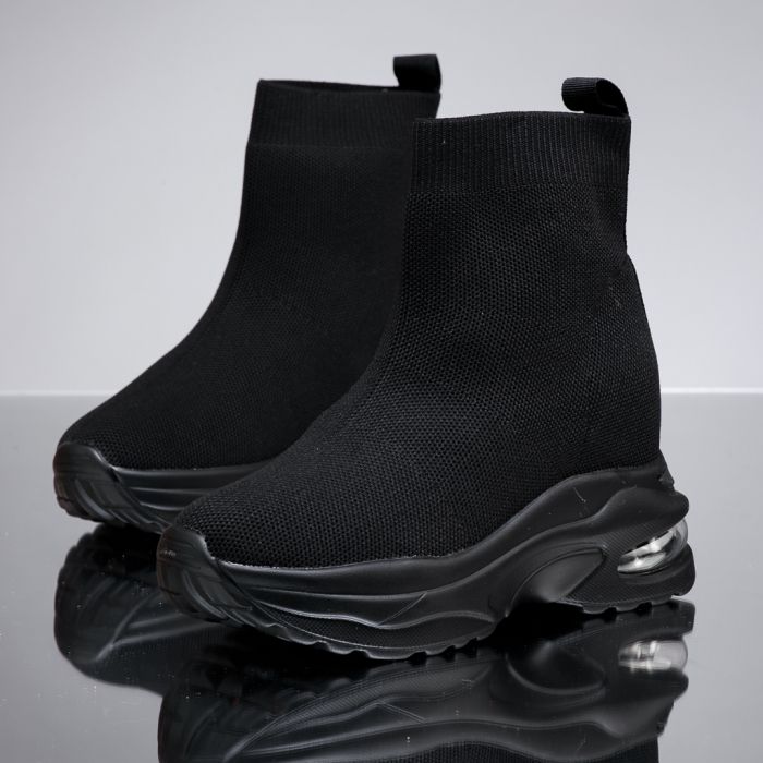 Enzo Női Fekete Sportcipő Platformmal #13681