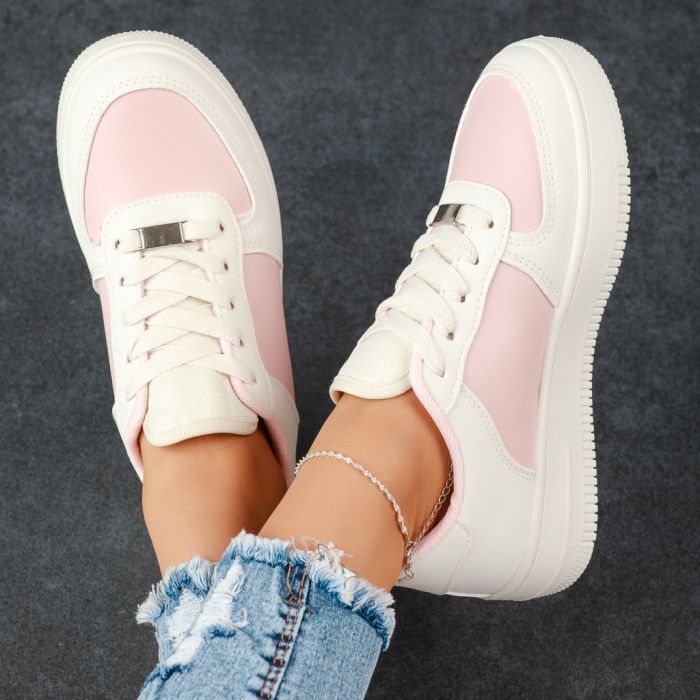 Дамски спортни обувки Lulu Бяло/Розово #13720