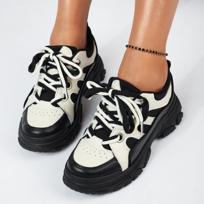 Дамски спортни обувки Melina черен/Бежово #13791