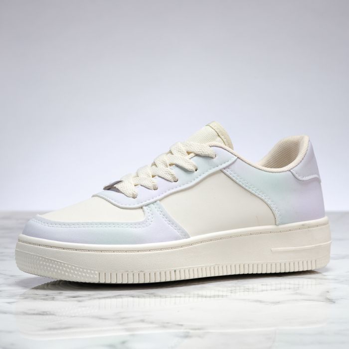 Дамски спортни обувки Lulu Бяло/лилаво #13717