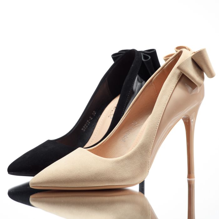 Pantofi Dama cu Toc  Oxford Negri #14112