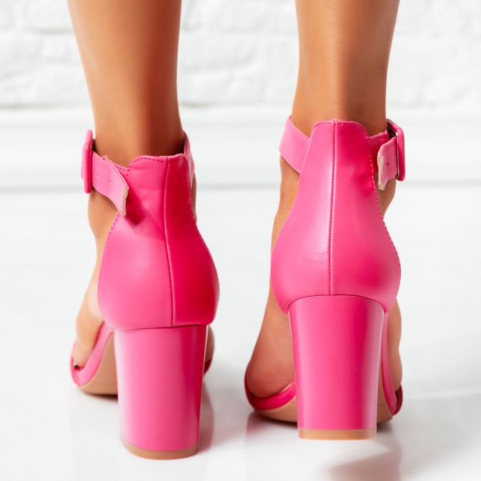 Дамски сандали с ток Gaia Фуксия #14515
