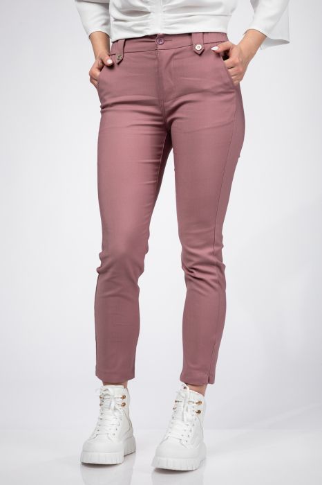 Pantaloni Casual Dama Pamy Roz #A396