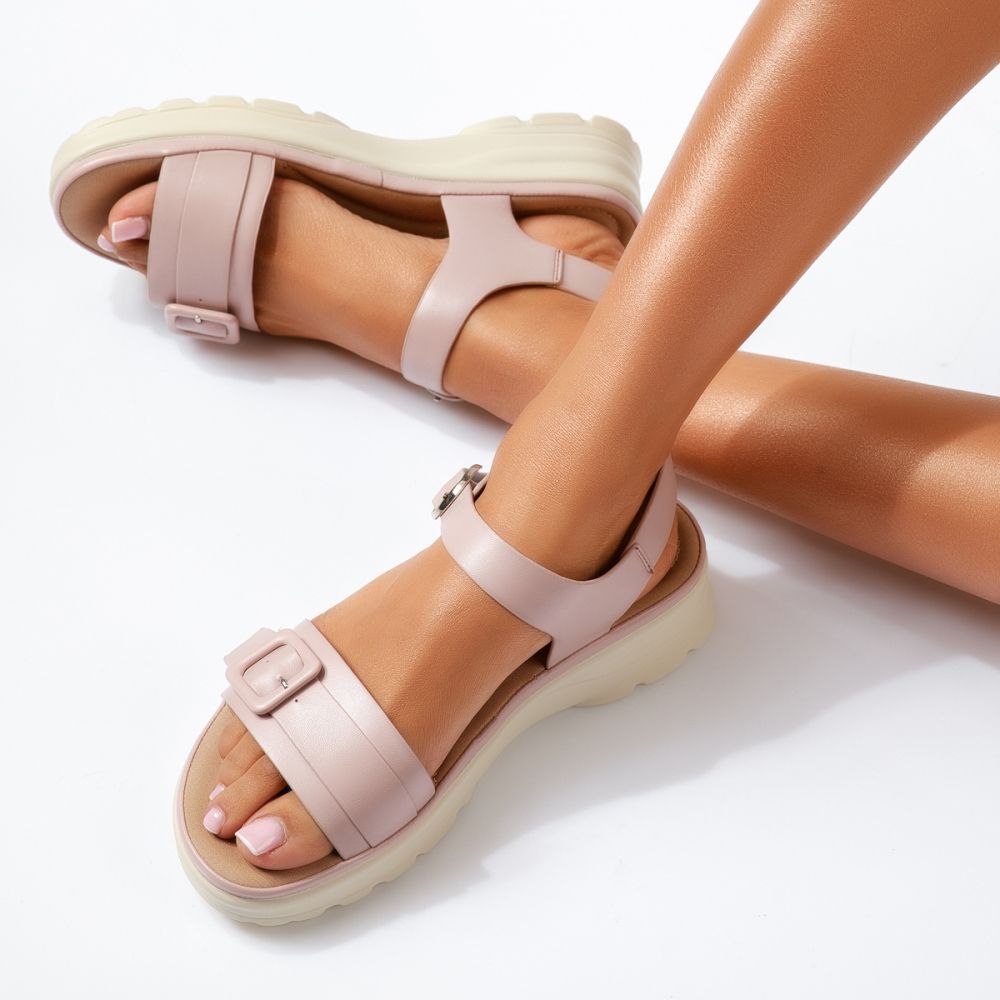 Sandale Dama cu Platforma Sandra Roz #15940
