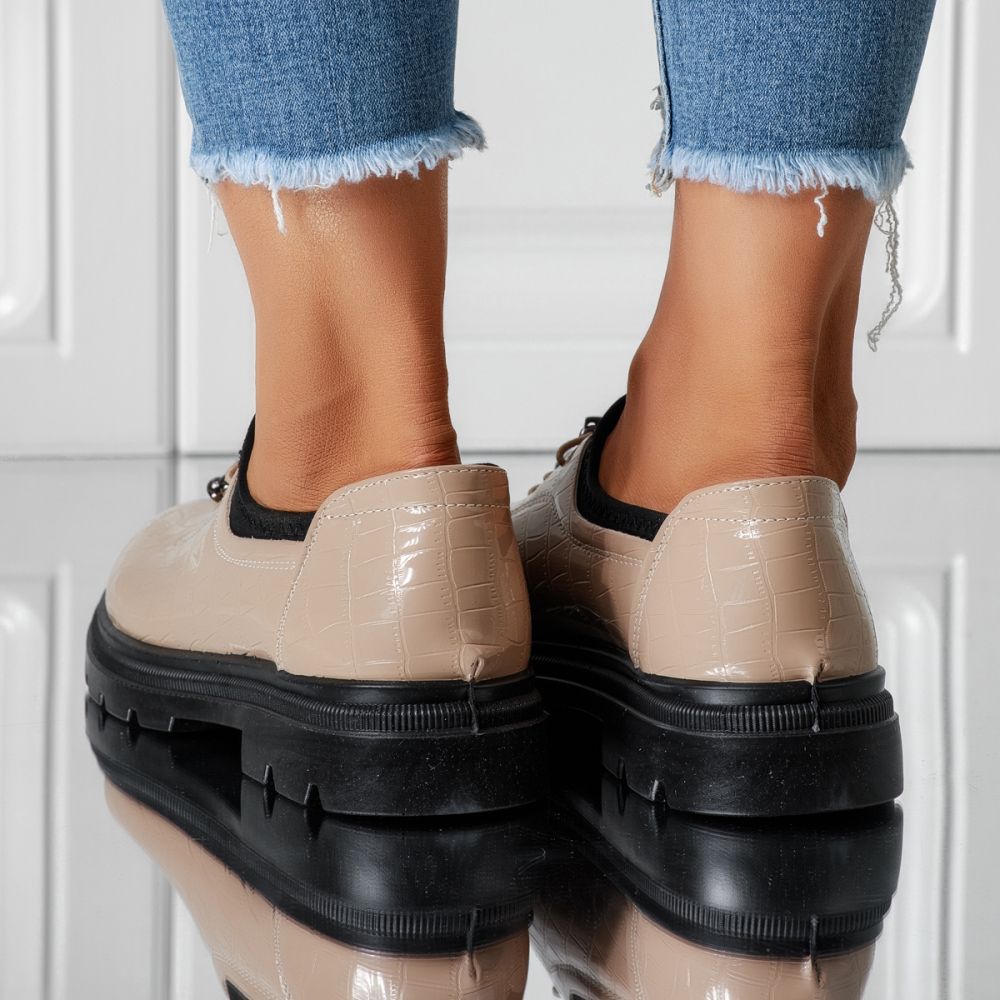 Pantofi Casual Dama Mariah Bej #16406